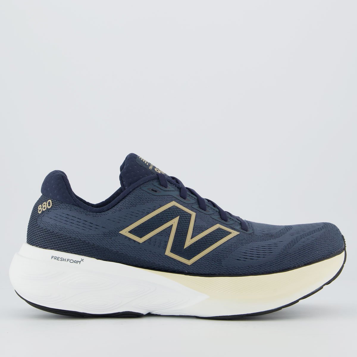 Tênis New Balance Fresh Foam X 880 V15 Marinho e Bege Azul Marinho