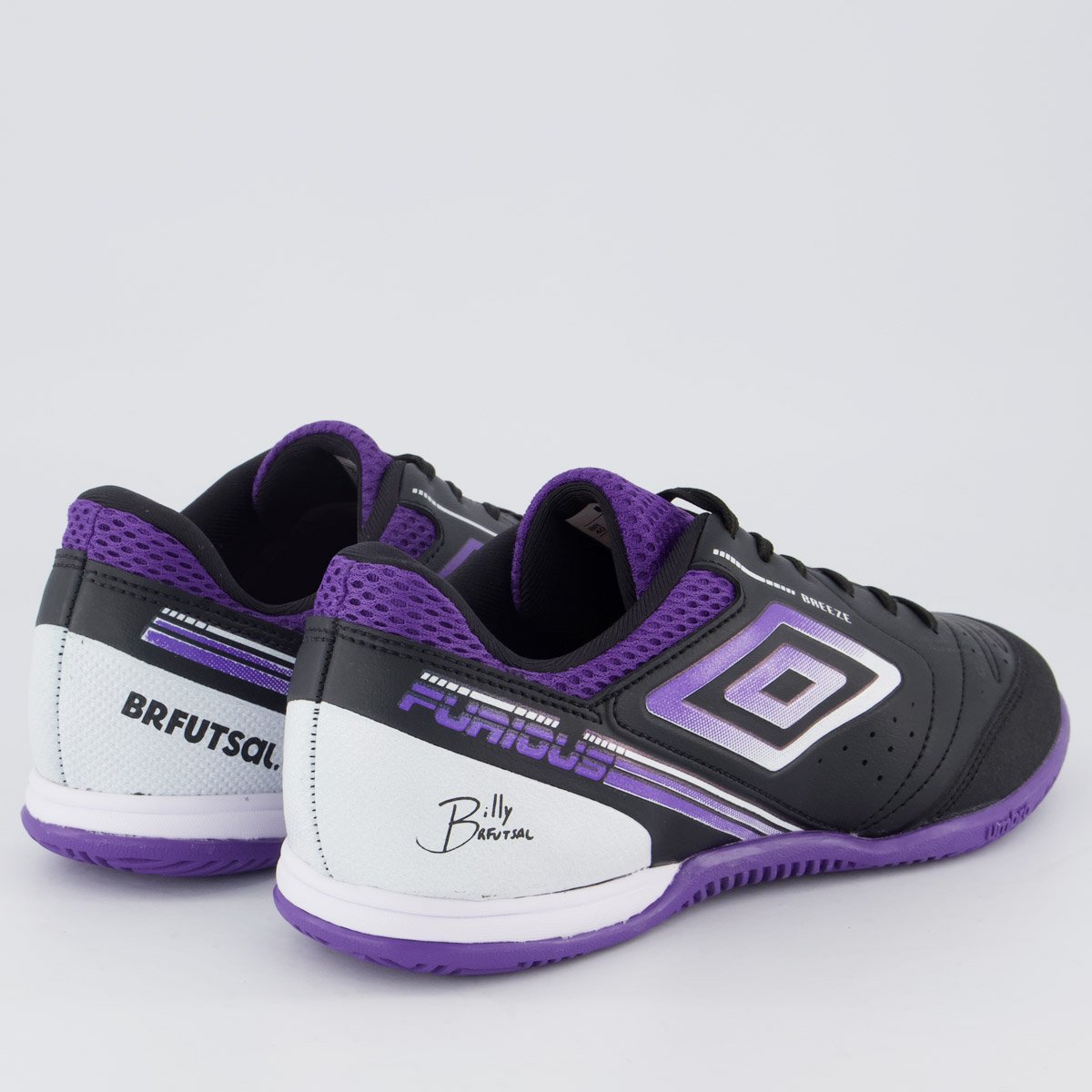 Chuteira Umbro Furious Futsal Preta e Roxo Preto/Roxo 3