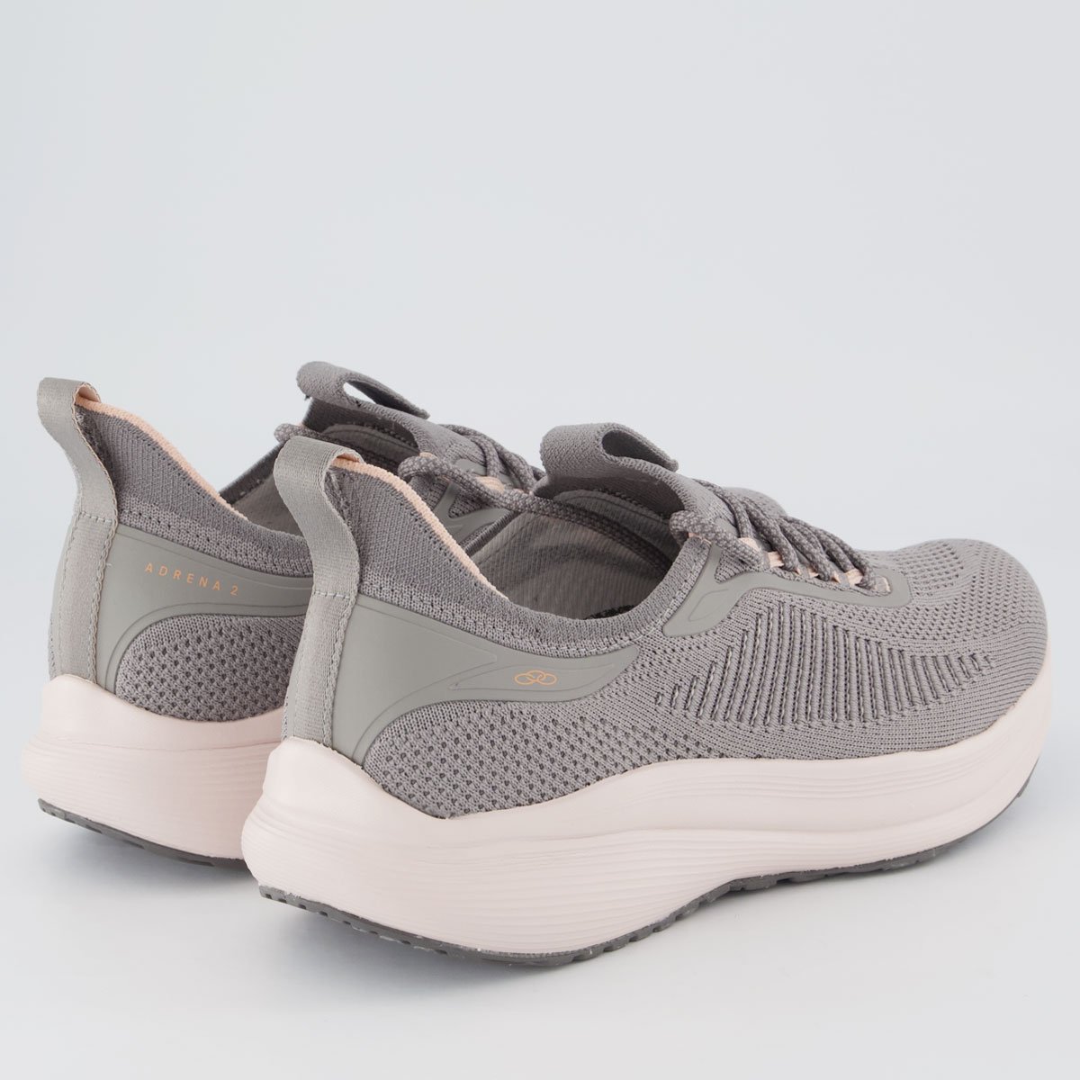 Tênis Olympikus Adrena 2 Feminino Cinza e Rosa Cinza 3