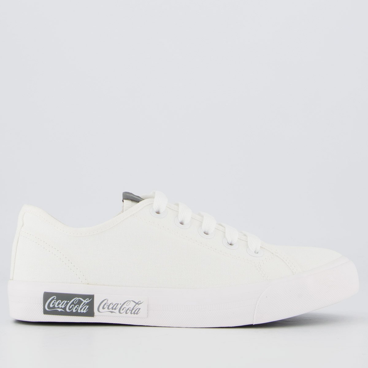 Tênis Coca Cola Blend Classic Feminino Branco e Grafite