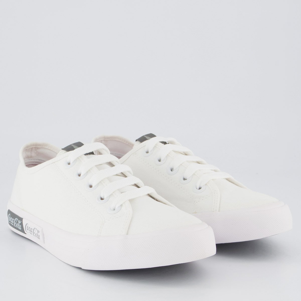Tênis Coca Cola Blend Classic Feminino Branco e Grafite Branco 2