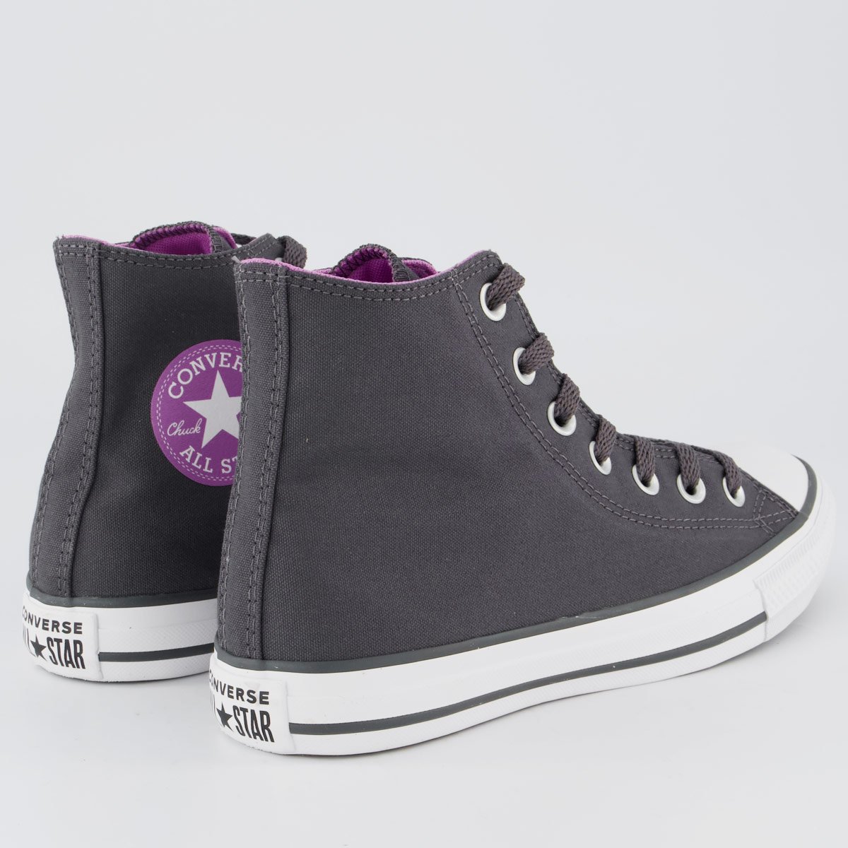 Tênis Converse All Star AS Side Zip Feminino Cinza e Rosa Cinza 3
