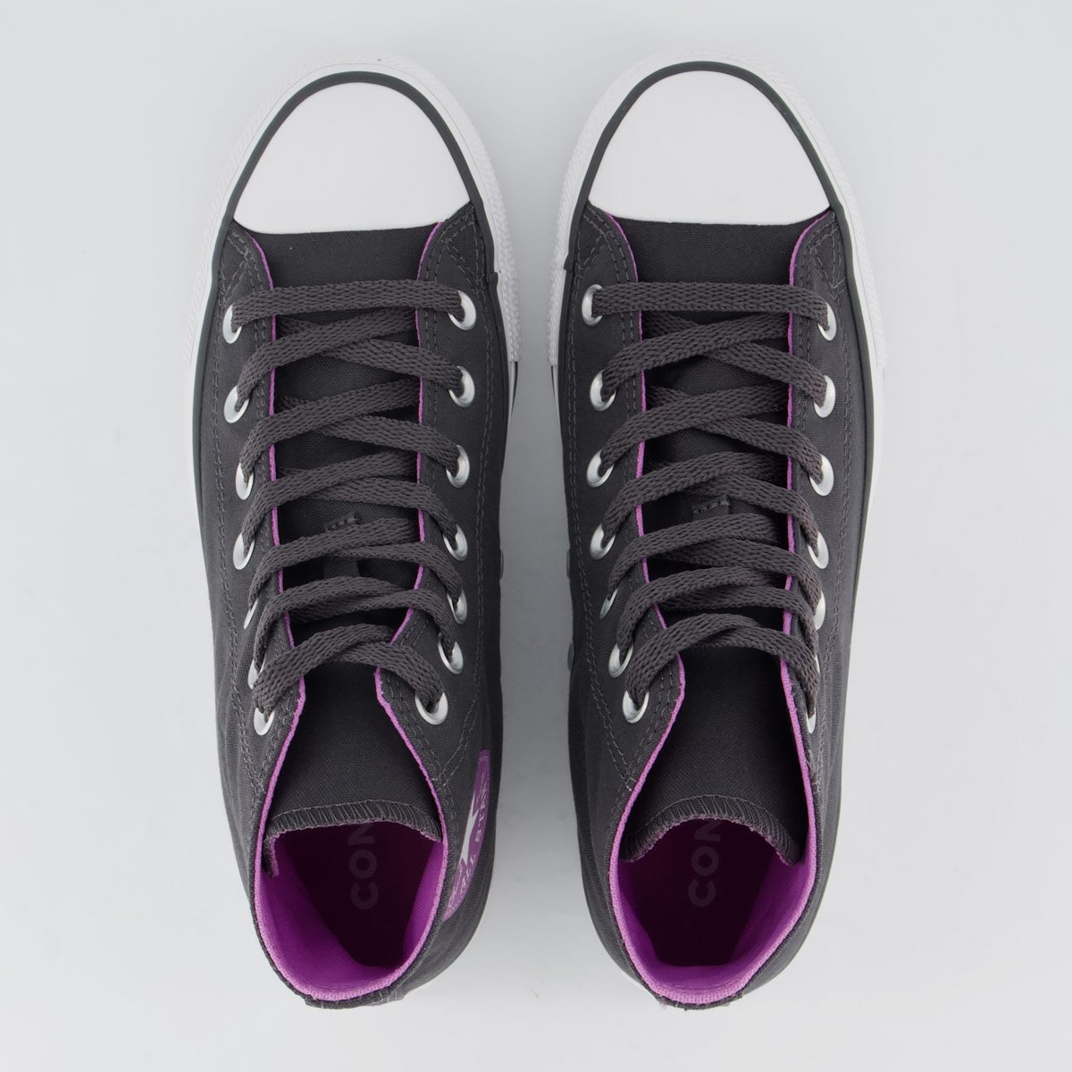 Tênis Converse All Star AS Side Zip Feminino Cinza e Rosa Cinza 4