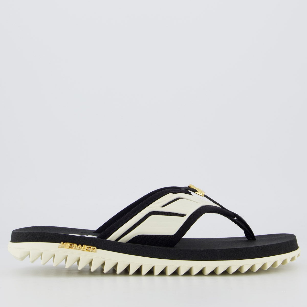 Chinelo Kenner Kivah Full Force II Preto e Branco Preto/Branco 2