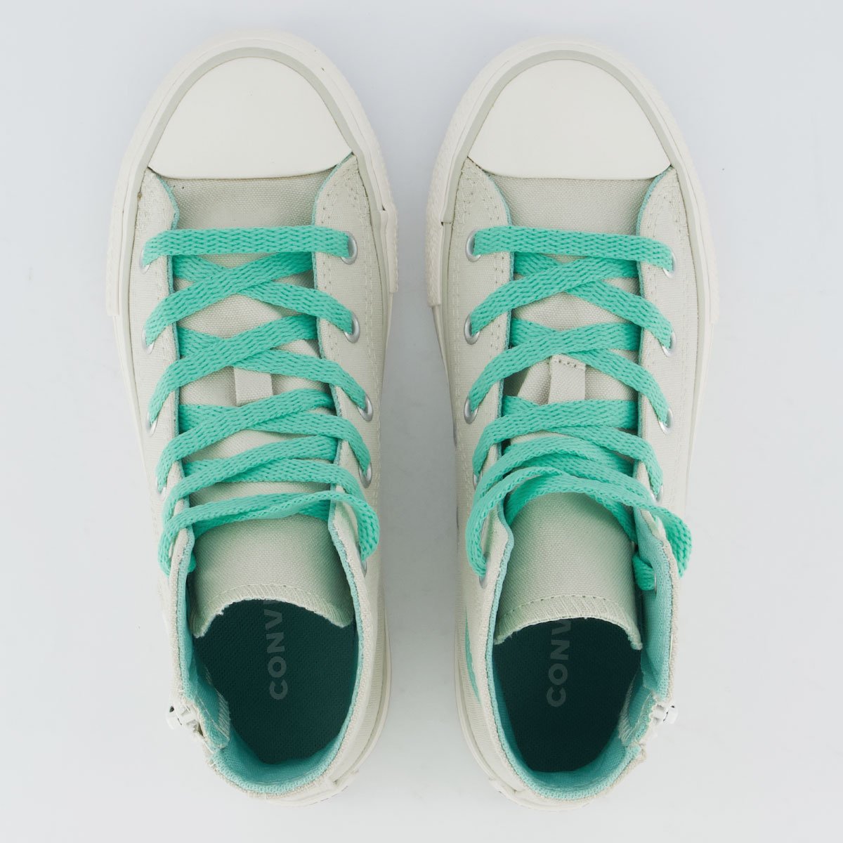 Tênis Converse All Star AS Side Zip Juvenil Bege e Verde Bege/Verde 4