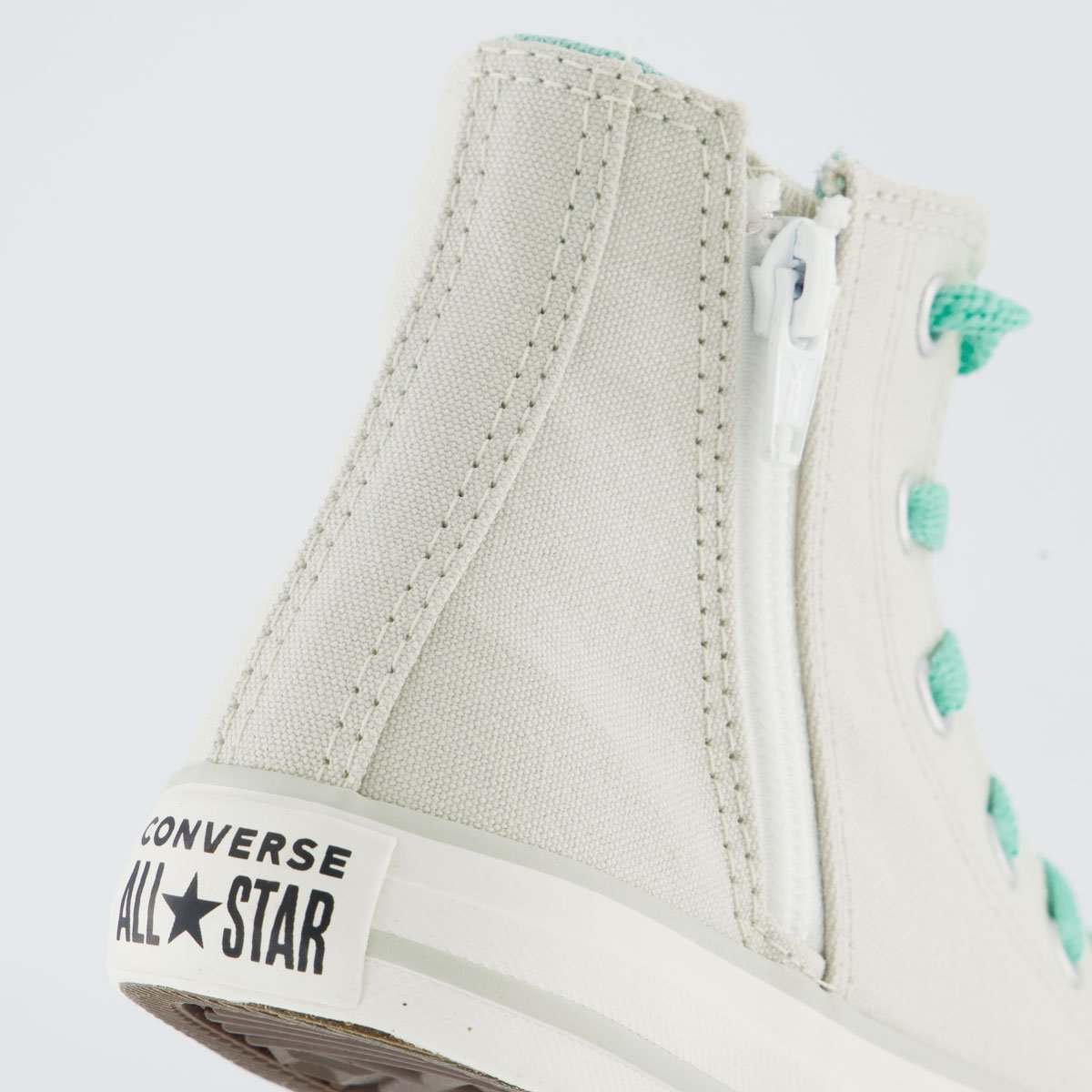 Tênis Converse All Star AS Side Zip Juvenil Bege e Verde Bege/Verde 6
