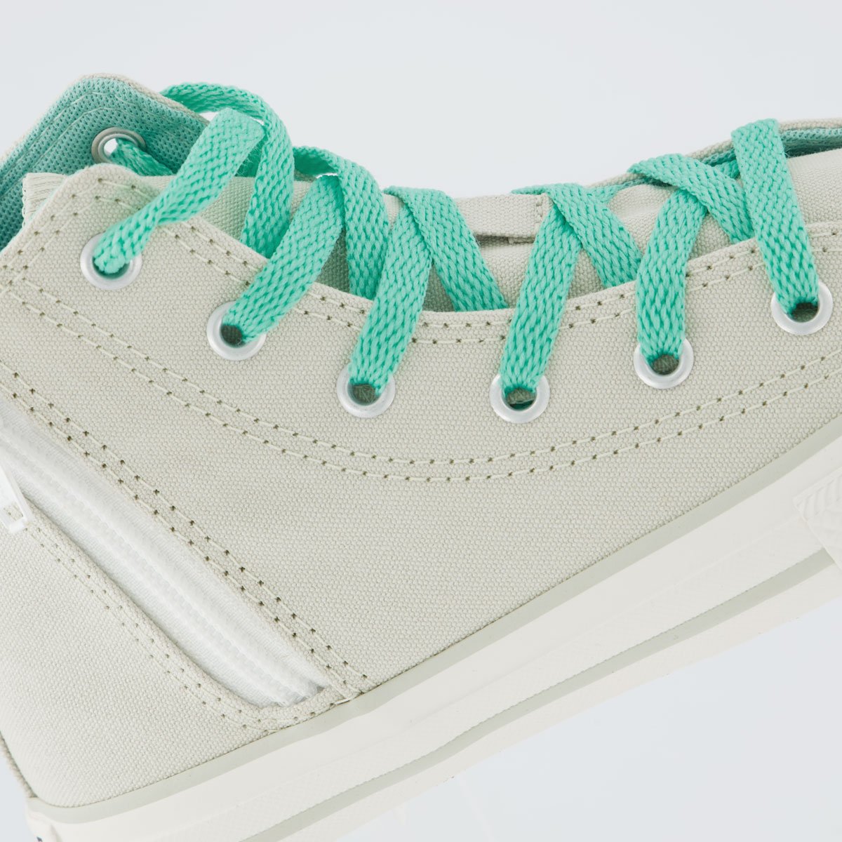 Tênis Converse All Star AS Side Zip Juvenil Bege e Verde Bege/Verde 7