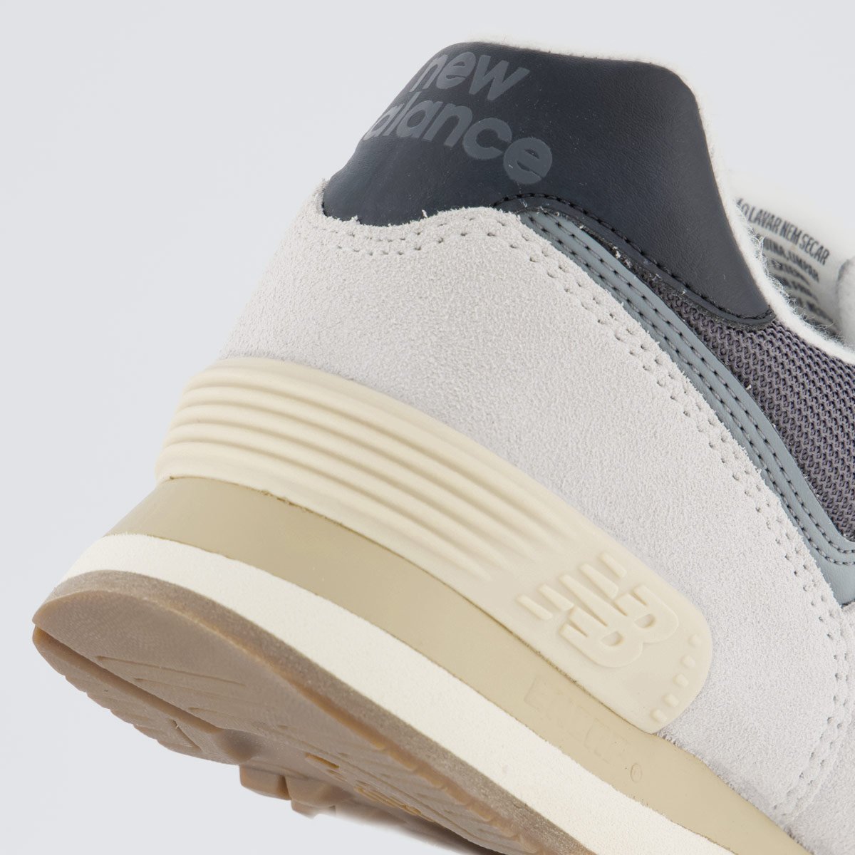 Tênis New Balance 574 V2 Cinza e Bege Bege 6