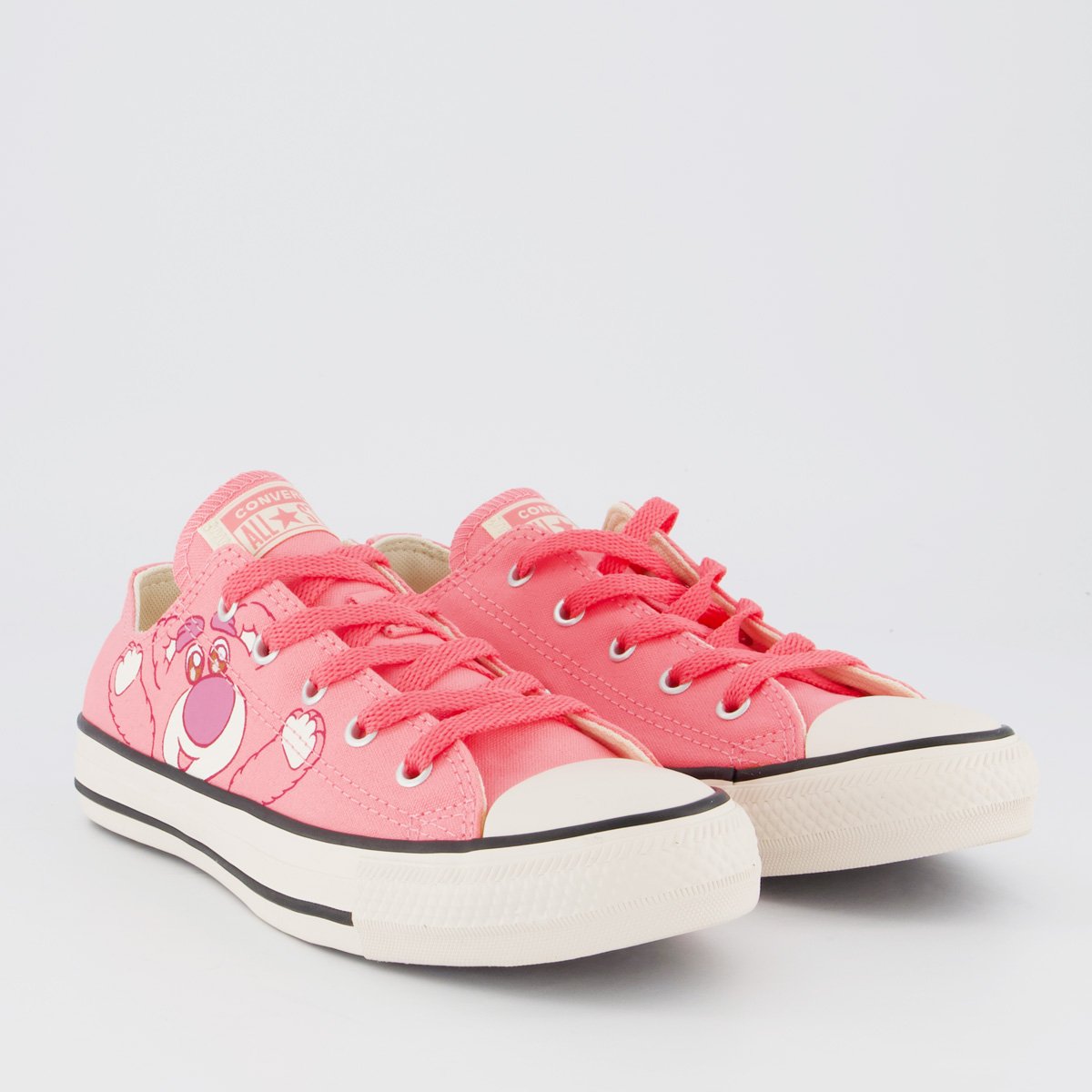 Tênis Converse All Star Chuck Taylor Juvenil Branco e Rosa Branco/Rosa 2
