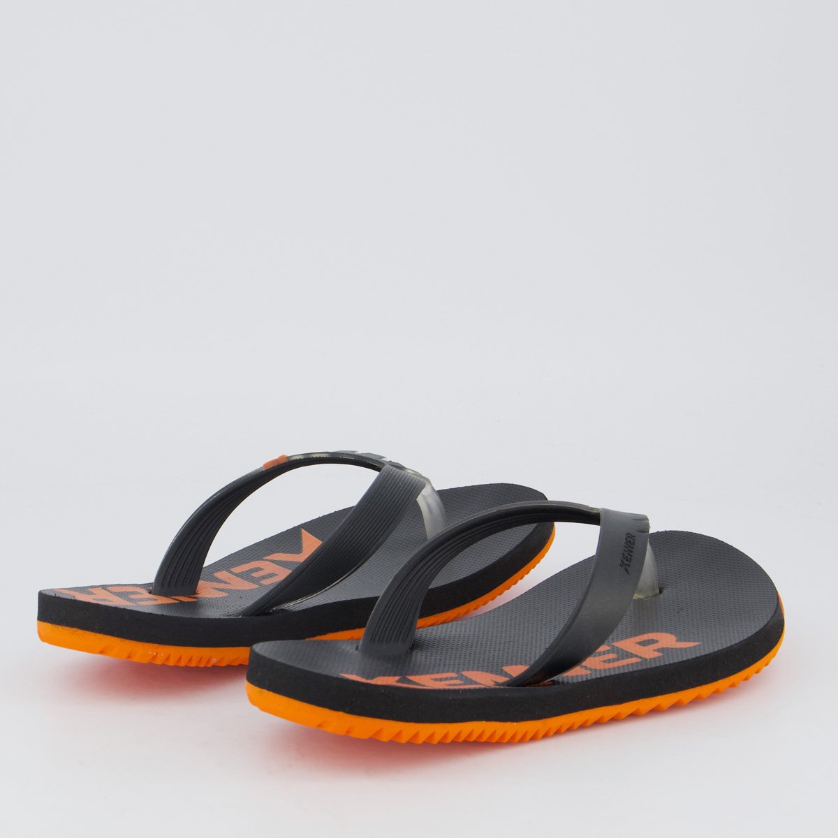 Chinelo Kenner Red Kids Preto e laranja Preto 4