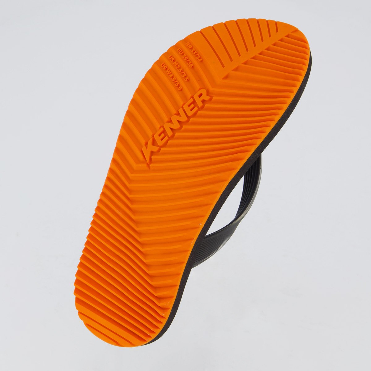 Chinelo Kenner Red Kids Preto e laranja Preto 5