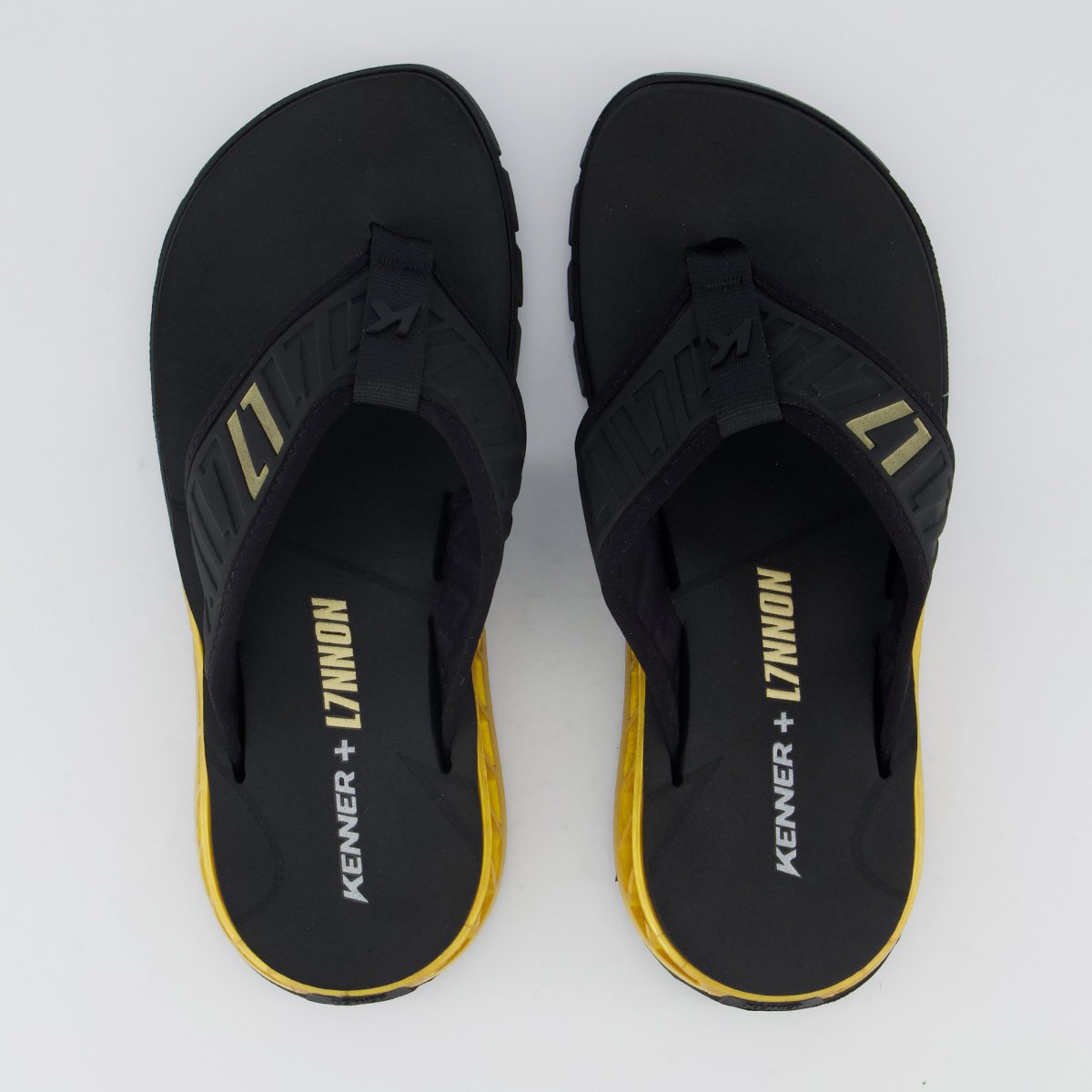 Chinelo Kenner Rakka Elite L7 Preto e Dourado