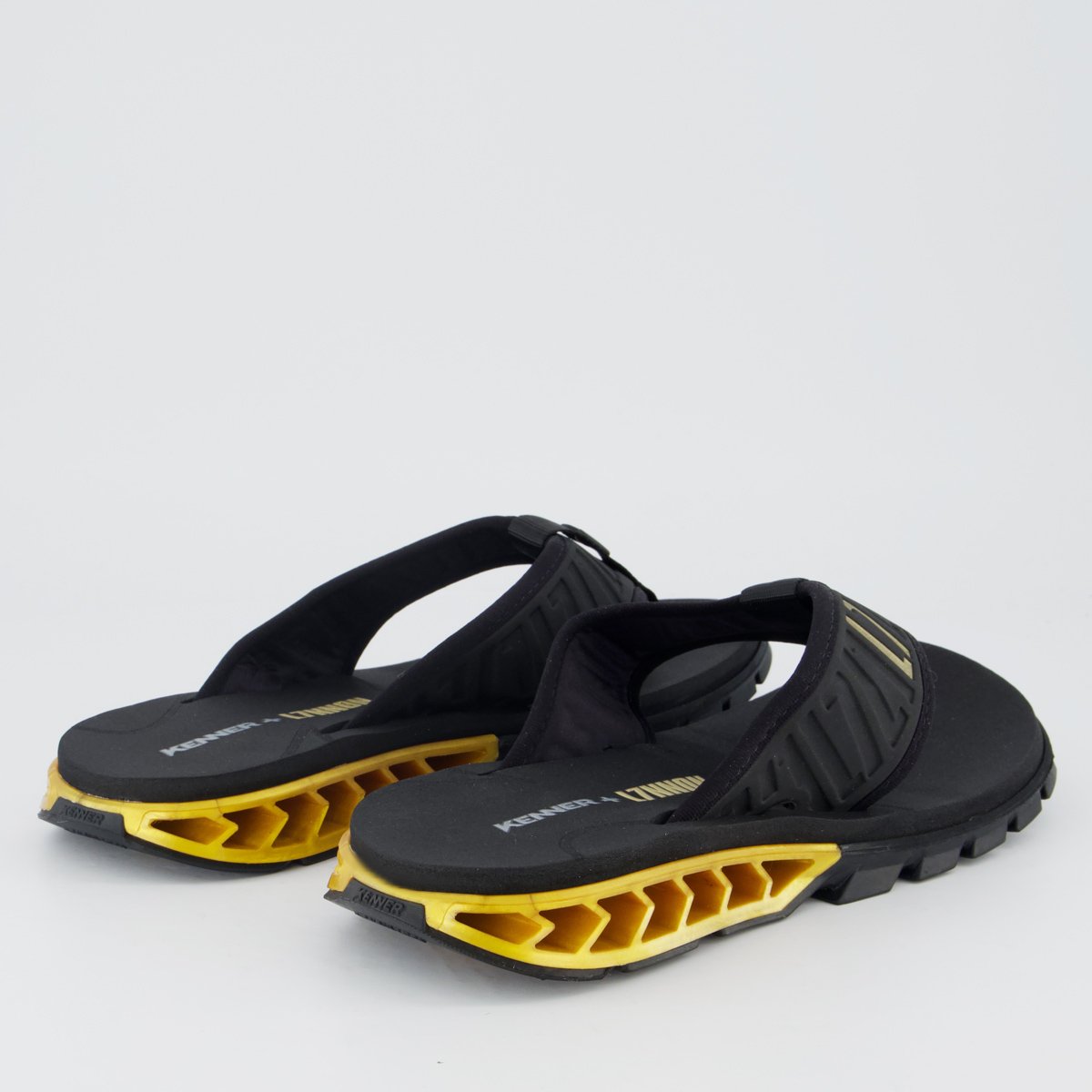 Chinelo Kenner Rakka Elite L7 Preto e Dourado Preto 4