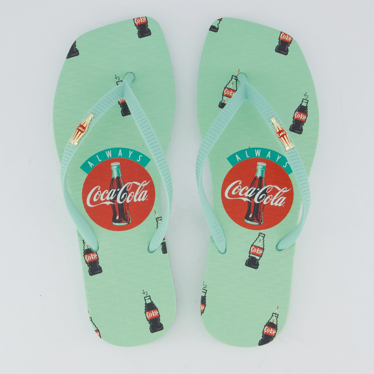 Chinelo Coca Cola Square Pixel Feminino Verde