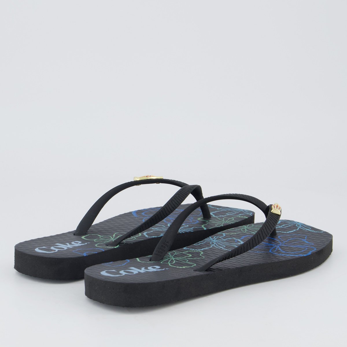 Chinelo Coca Cola Square Imola Feminino Preto Preto 4