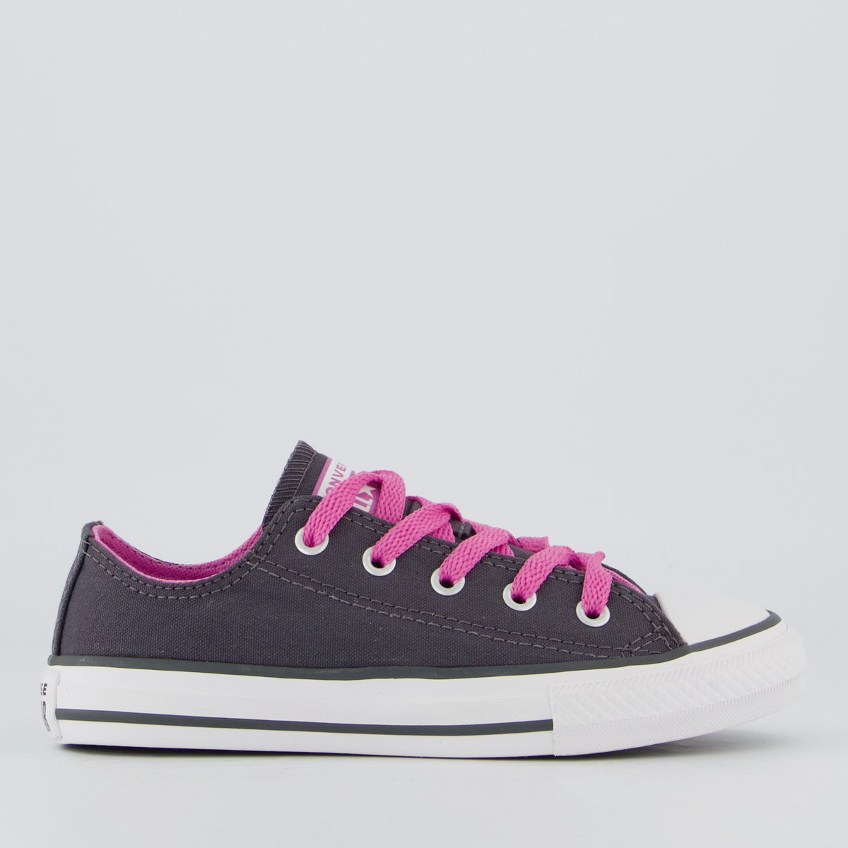 Tênis Converse All Star AS Side Zip Juvenil Cinza