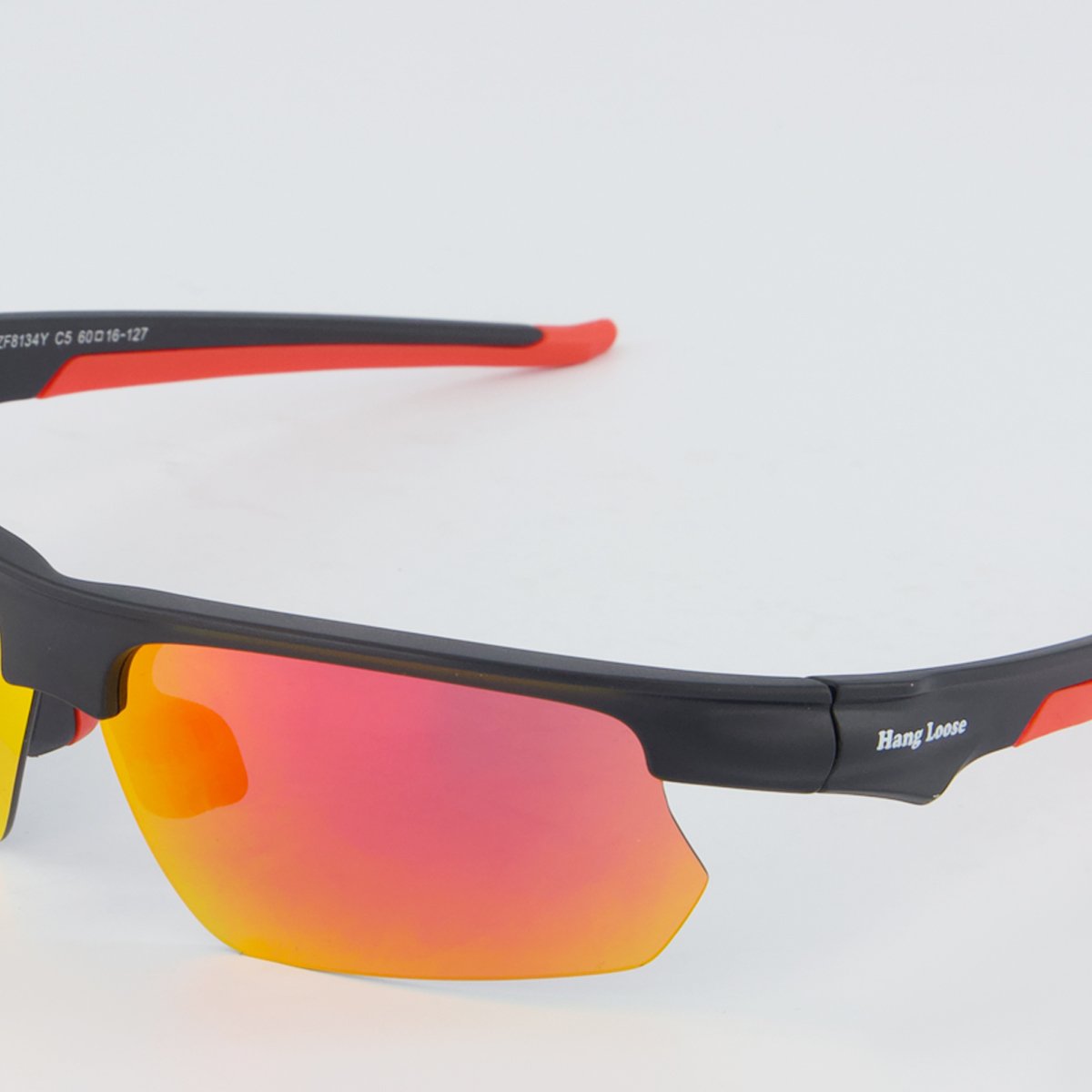 Óculos de Sol Hang Loose Origami Preto e Vermelho Preto 3