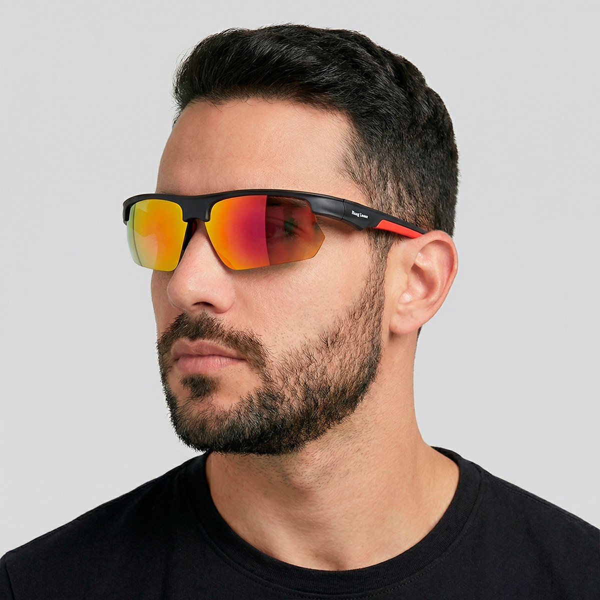 Óculos de Sol Hang Loose Origami Preto e Vermelho Preto 4