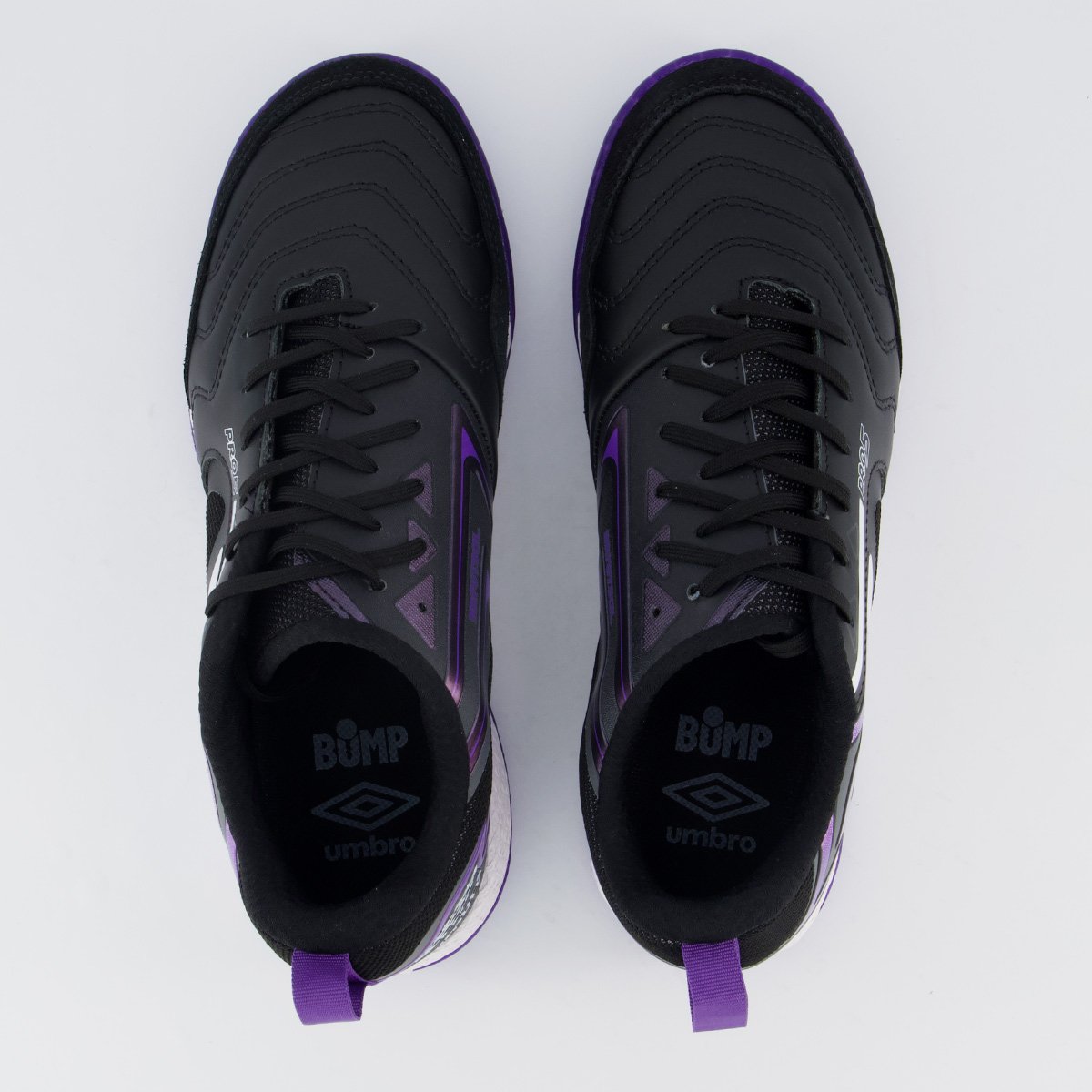Chuteira Umbro Pro 5 Bump Futsal Preta e Roxa Preto 4