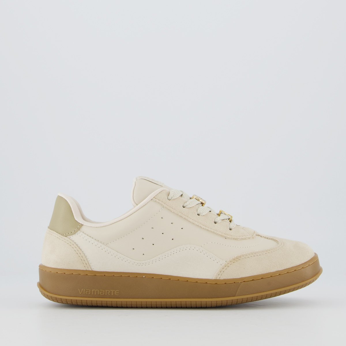 Tênis Via Marte V362 Feminino Bege e Marrom