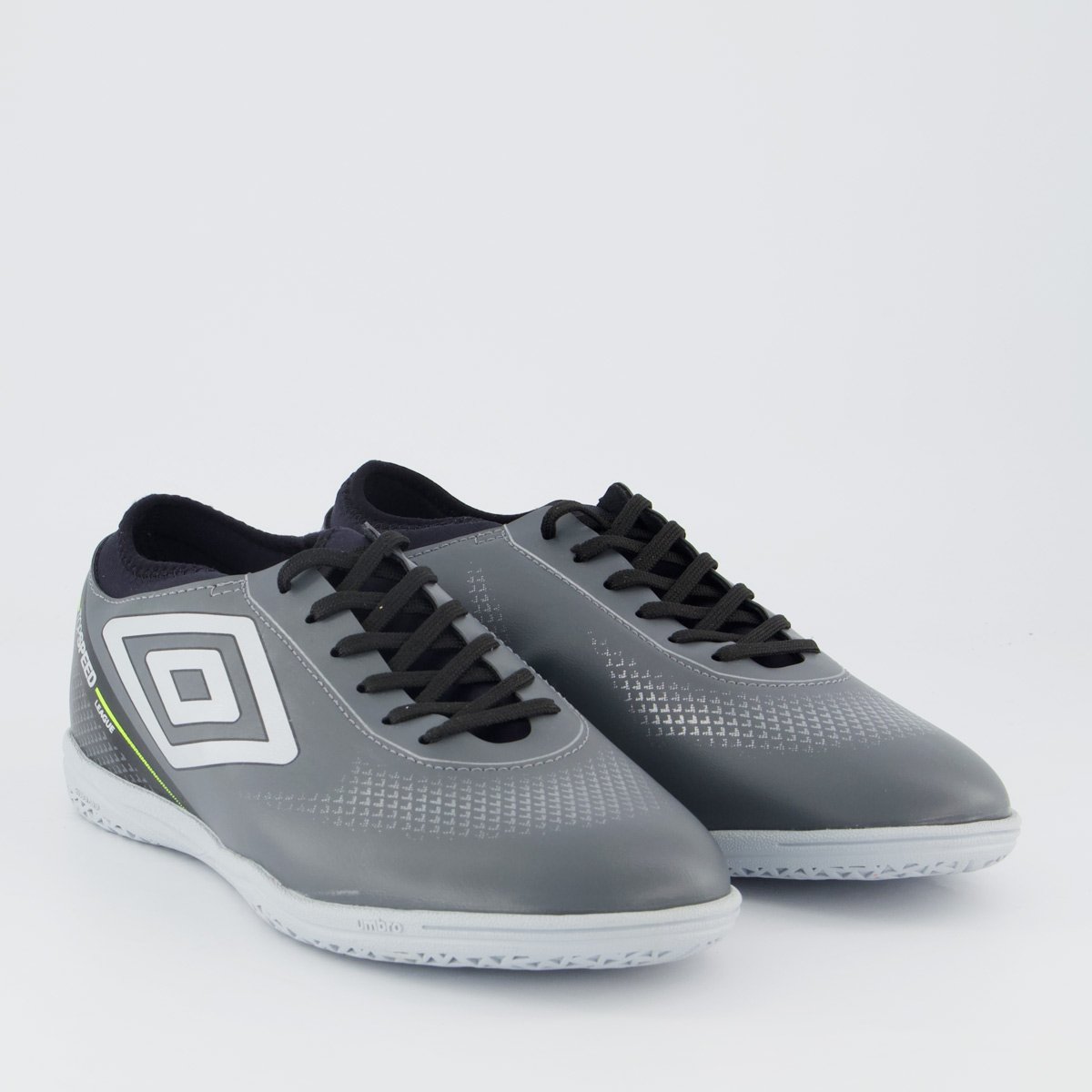 Chuteira Umbro Top Speed League Futsal Prata e Branca Cinza 2