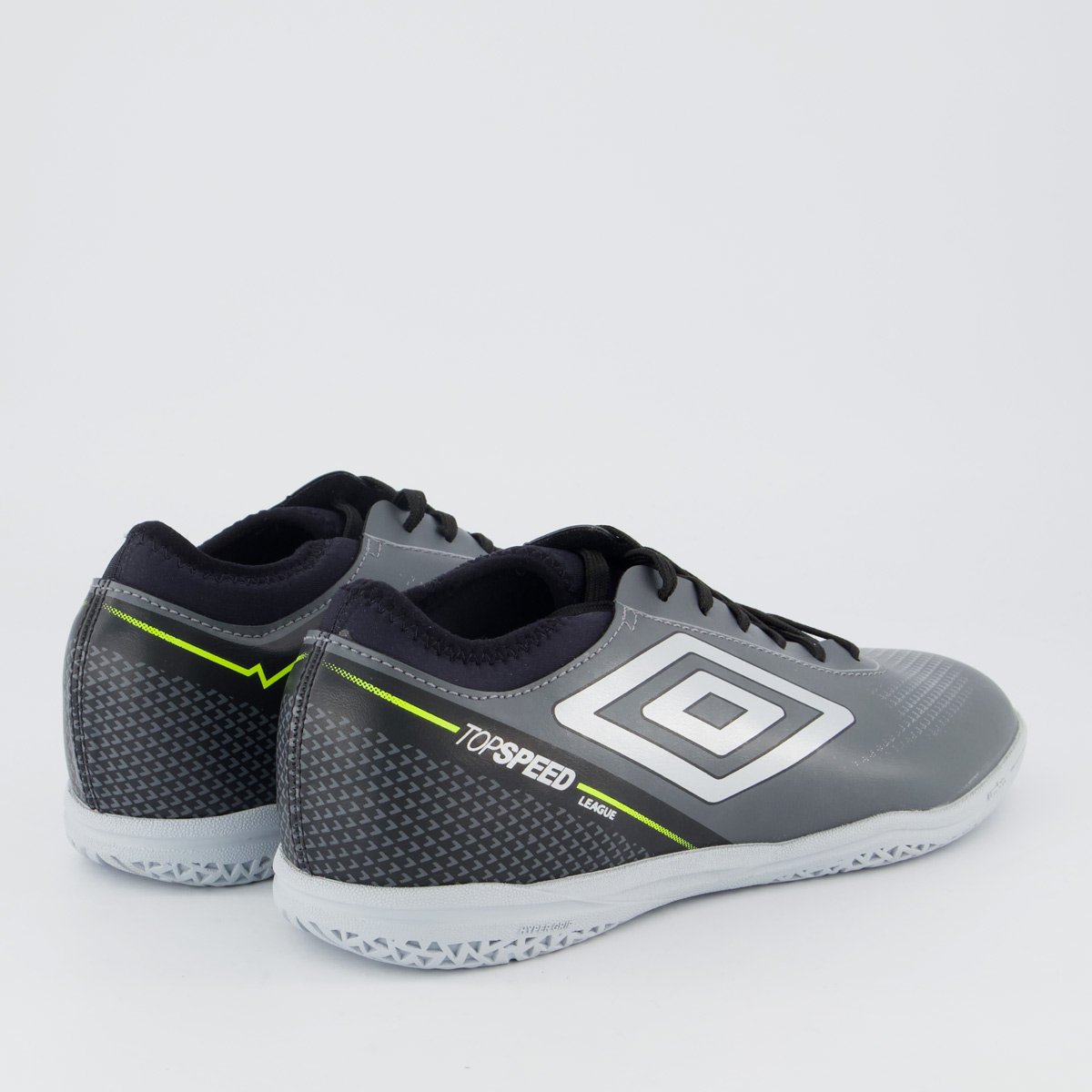 Chuteira Umbro Top Speed League Futsal Prata e Branca Cinza 3