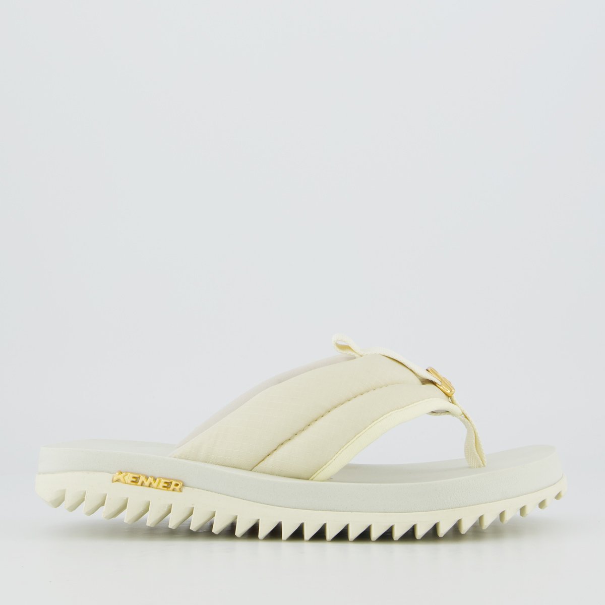 Chinelo Kivah Comfy Branco Bege 2