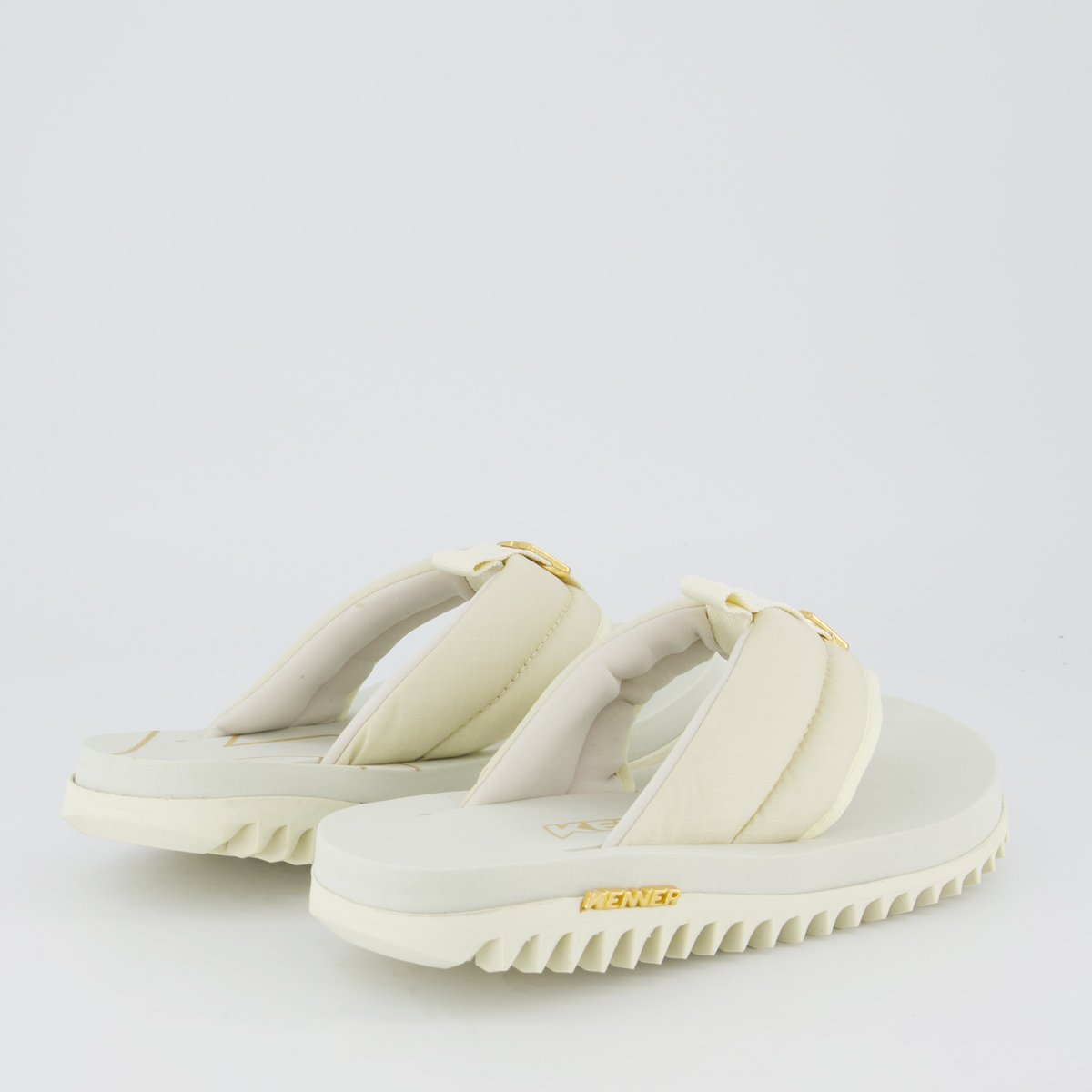 Chinelo Kivah Comfy Branco Bege 4