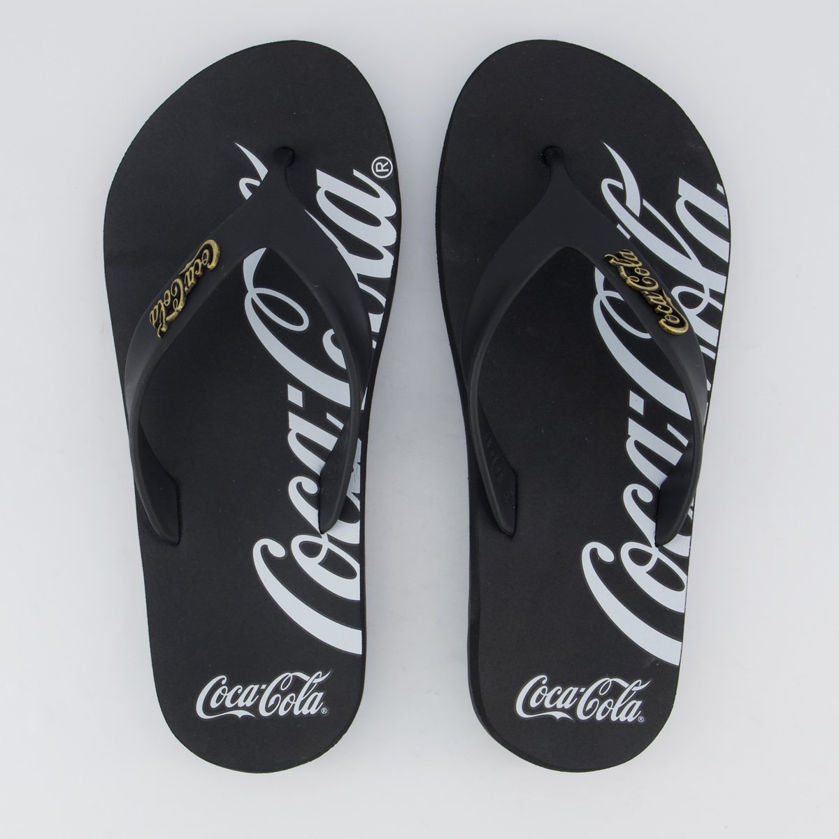 Chinelo Coca Cola Wave Jet Spencerian Preto