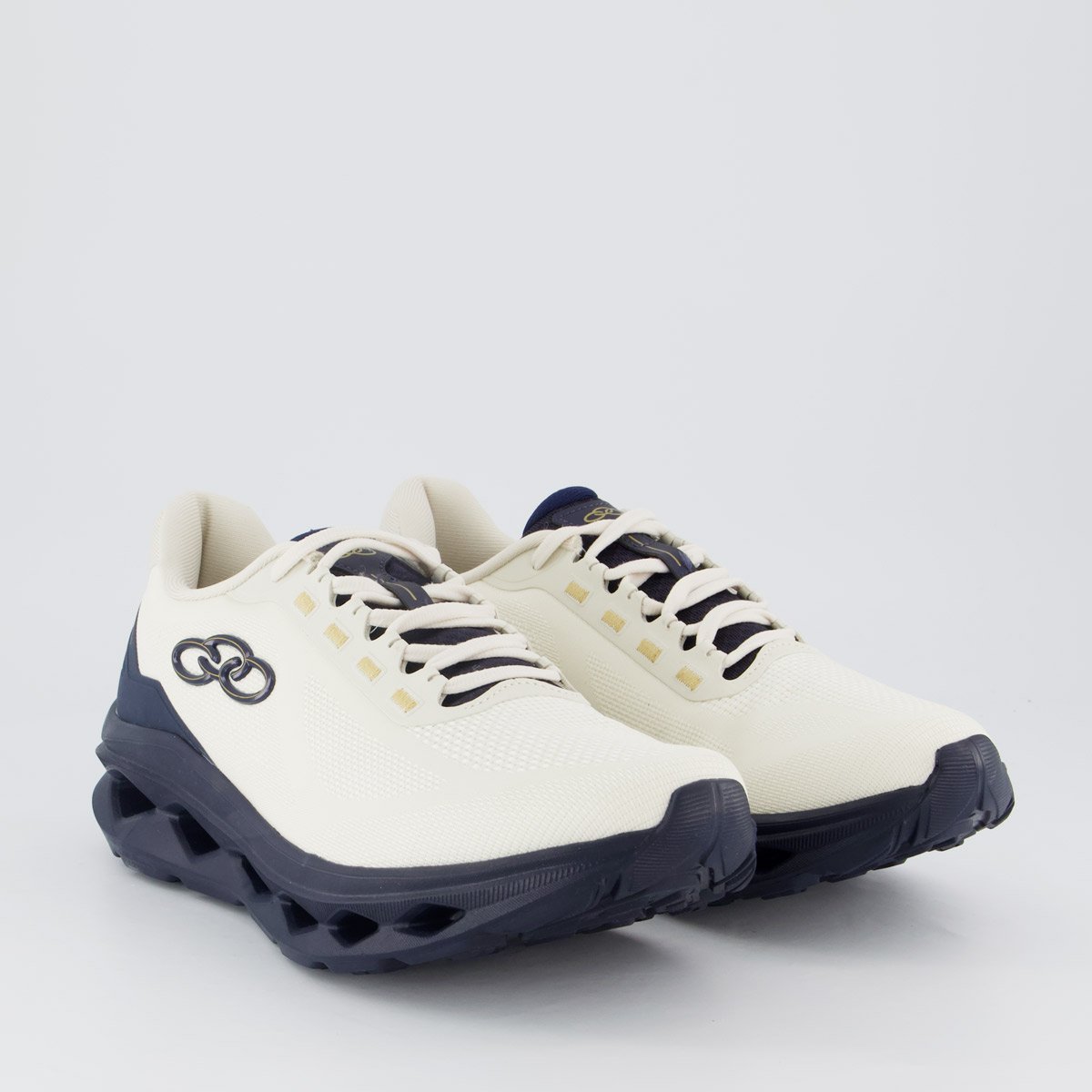 Tênis Olympikus Elevado Off White e Marinho Bege 2