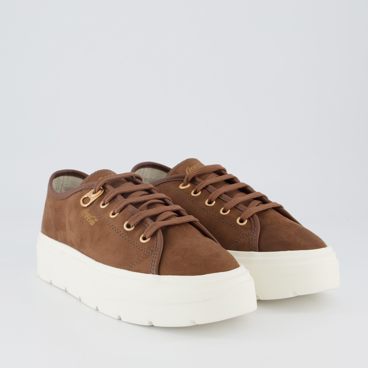 Tênis Coca Cola Harmony Class Suede Feminino Marrom Marrom 2