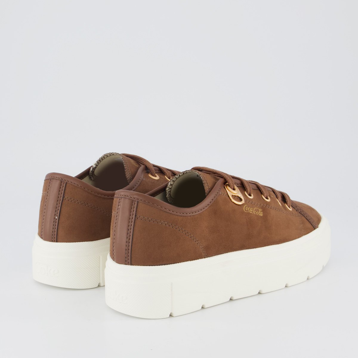 Tênis Coca Cola Harmony Class Suede Feminino Marrom Marrom 3