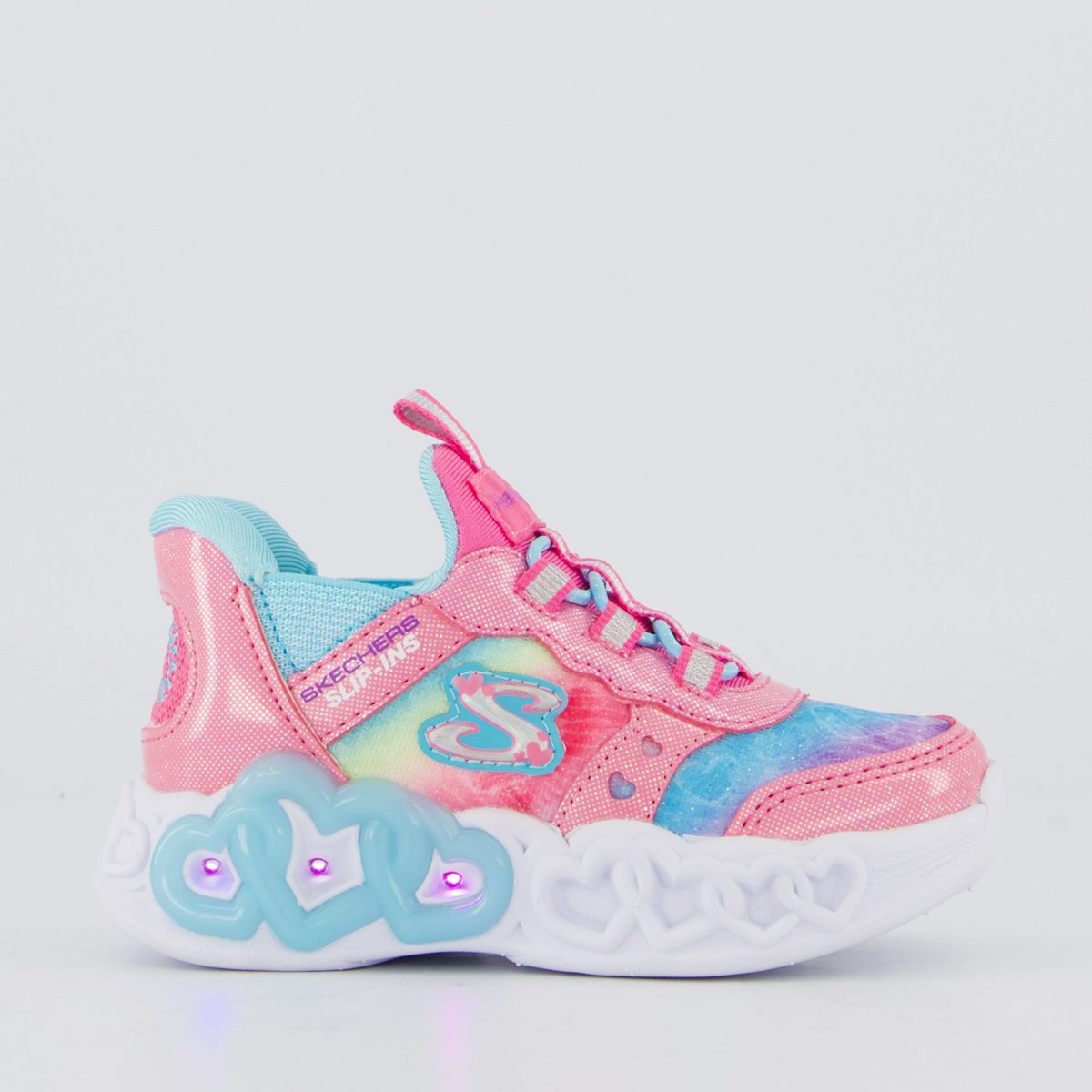 Tênis Skechers Infinite Hearts Light Infantil Rosa