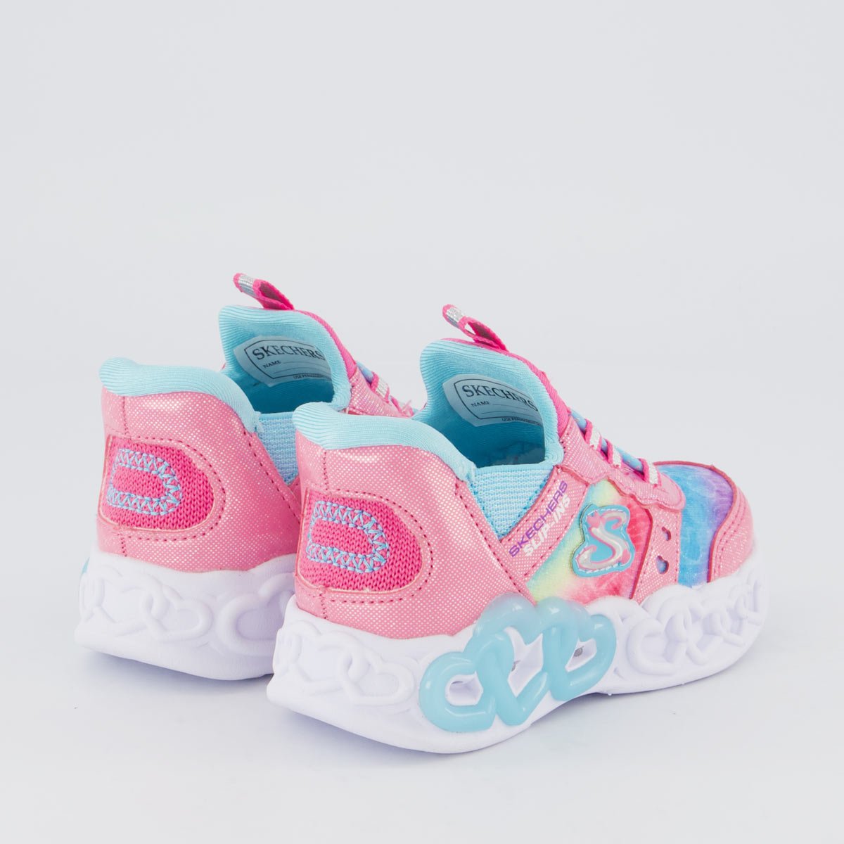 Tênis Skechers Infinite Hearts Light Infantil Rosa Rosa/Azul 3