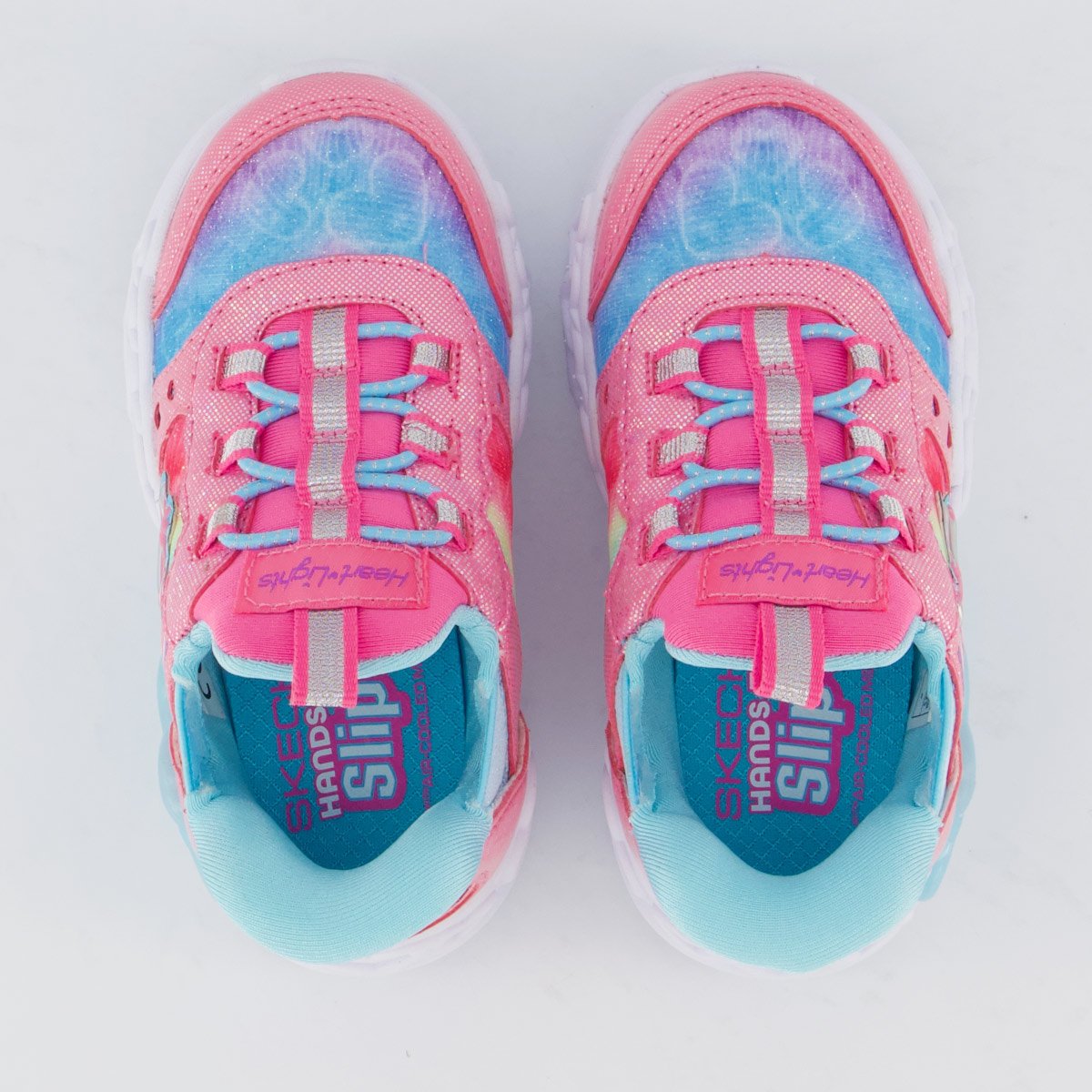 Tênis Skechers Infinite Hearts Light Infantil Rosa Rosa/Azul 4