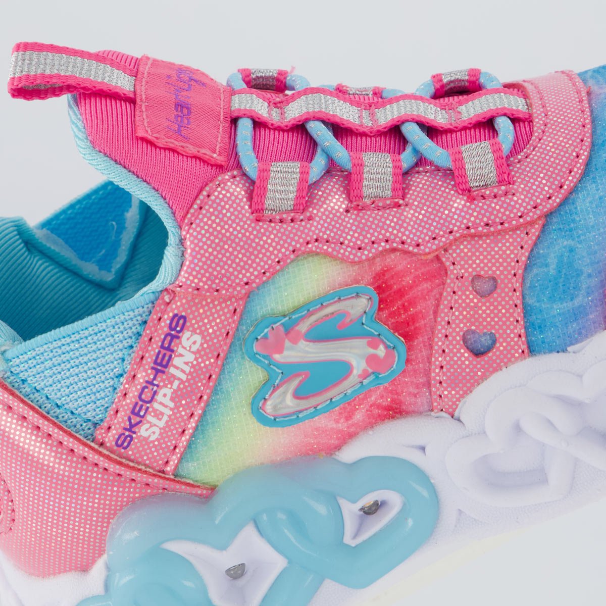 Tênis Skechers Infinite Hearts Light Infantil Rosa Rosa/Azul 7