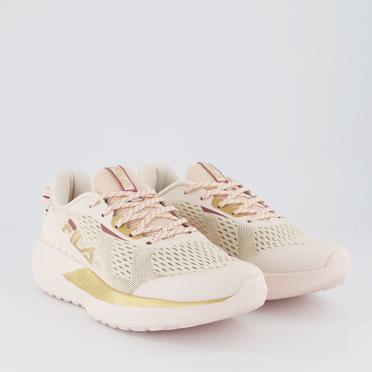 Tenis Fila Diffusion Feminino Rose Claro Bege 2