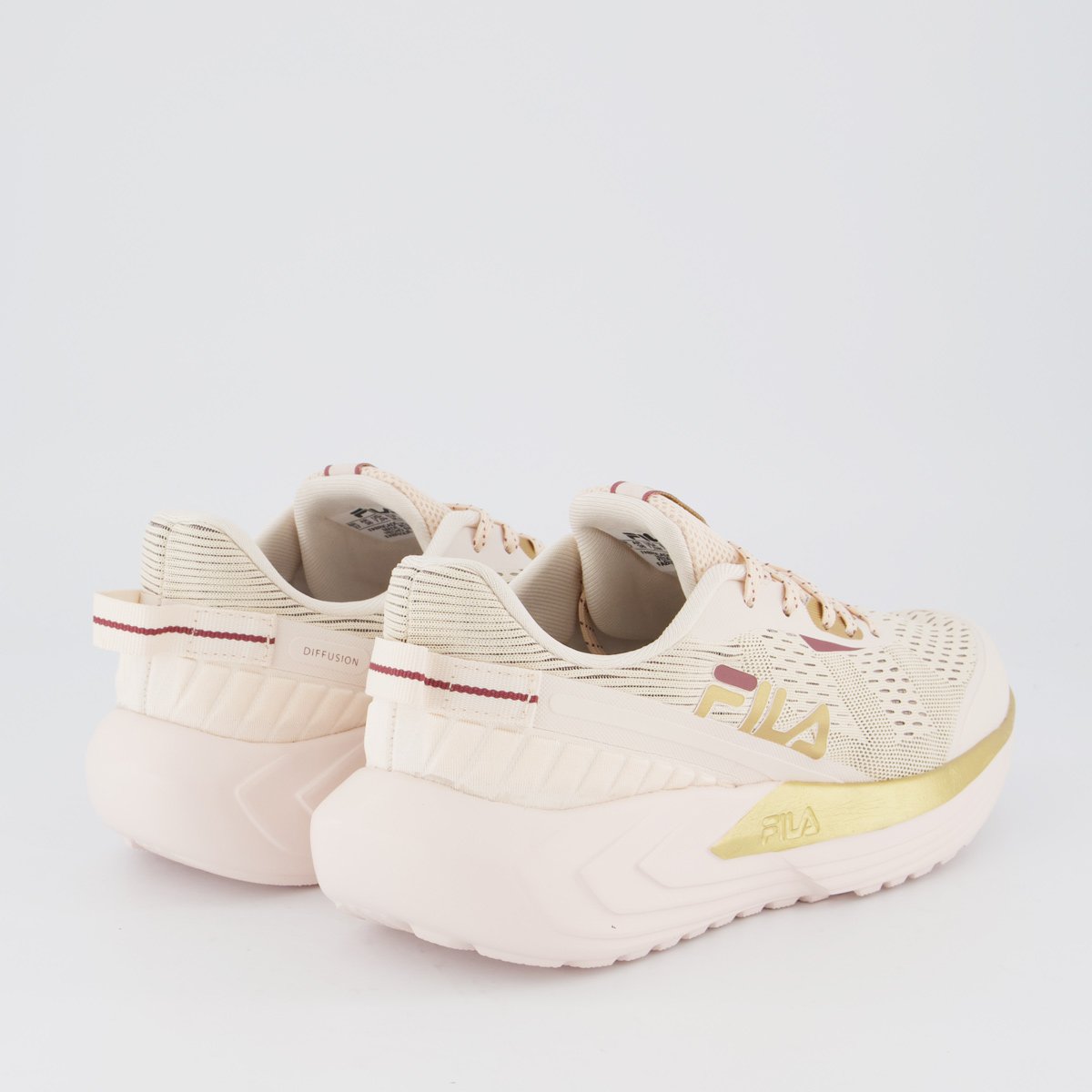 Tenis Fila Diffusion Feminino Rose Claro Bege 3