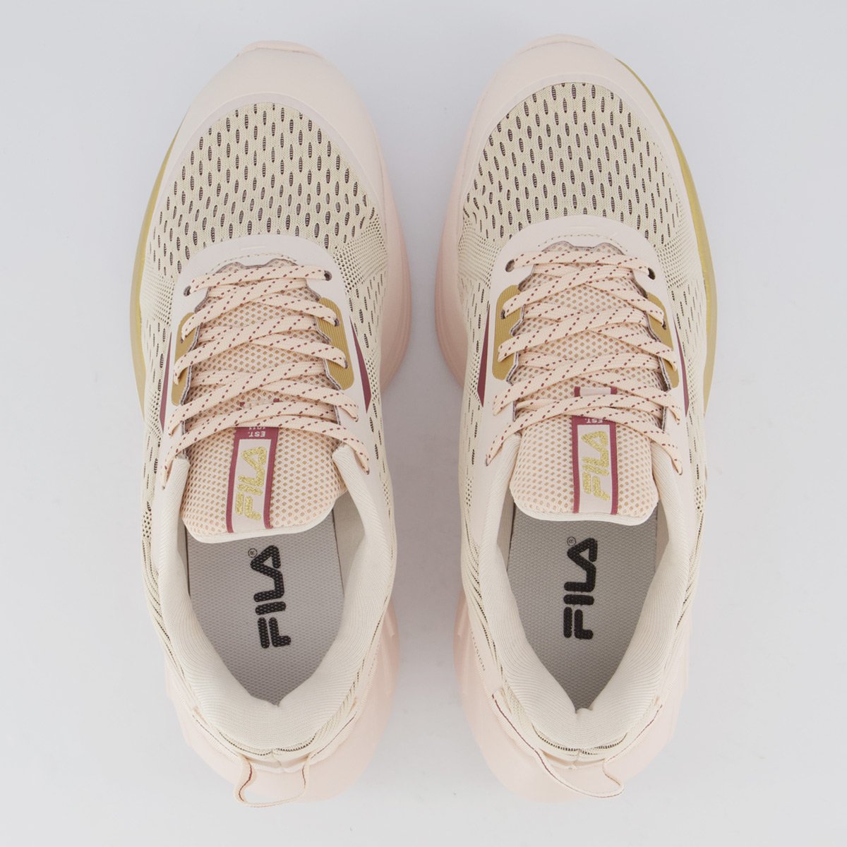 Tenis Fila Diffusion Feminino Rose Claro Bege 4