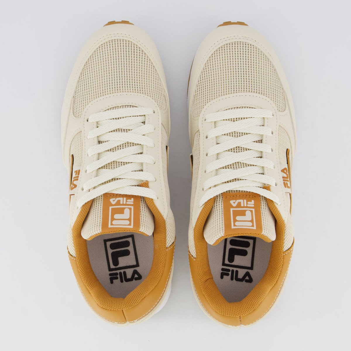 Tenis Fila Renno Classic Feminino Bege e Caramelo Bege 4