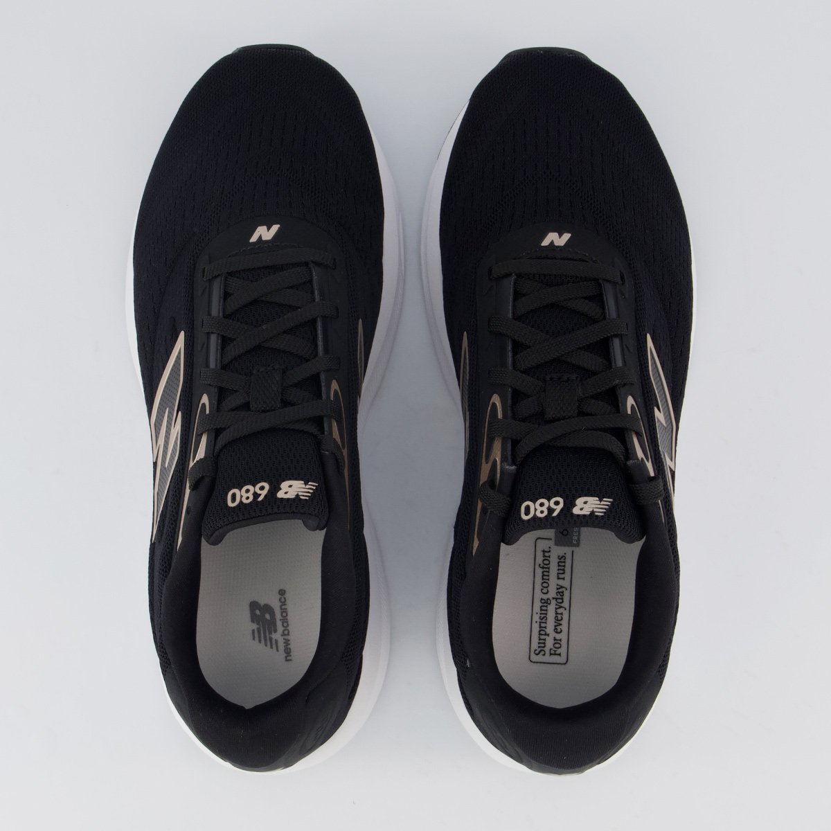 Tênis New Balance Fresh Foam 680 V9 Feminino Preto Preto 4