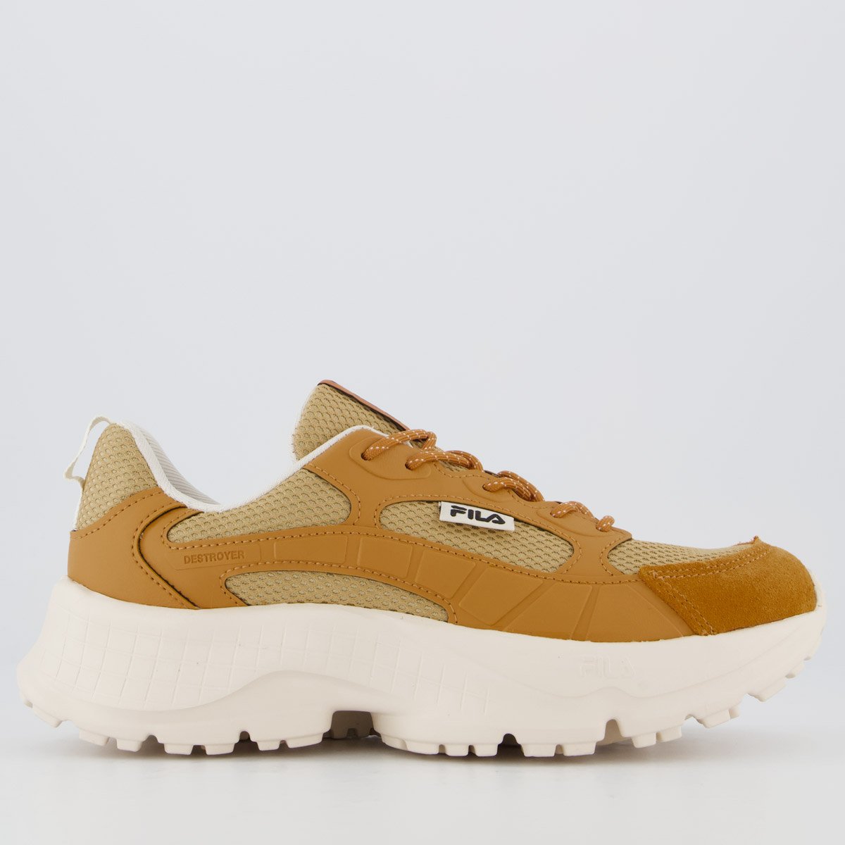 Tenis Fila Destroyer Feminino Marrom e Bege