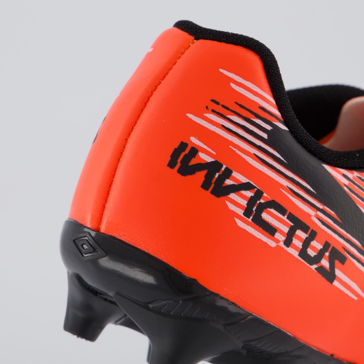 Chuteira Umbro Invictus Campo Juvenil Coral e Preta Laranja 6
