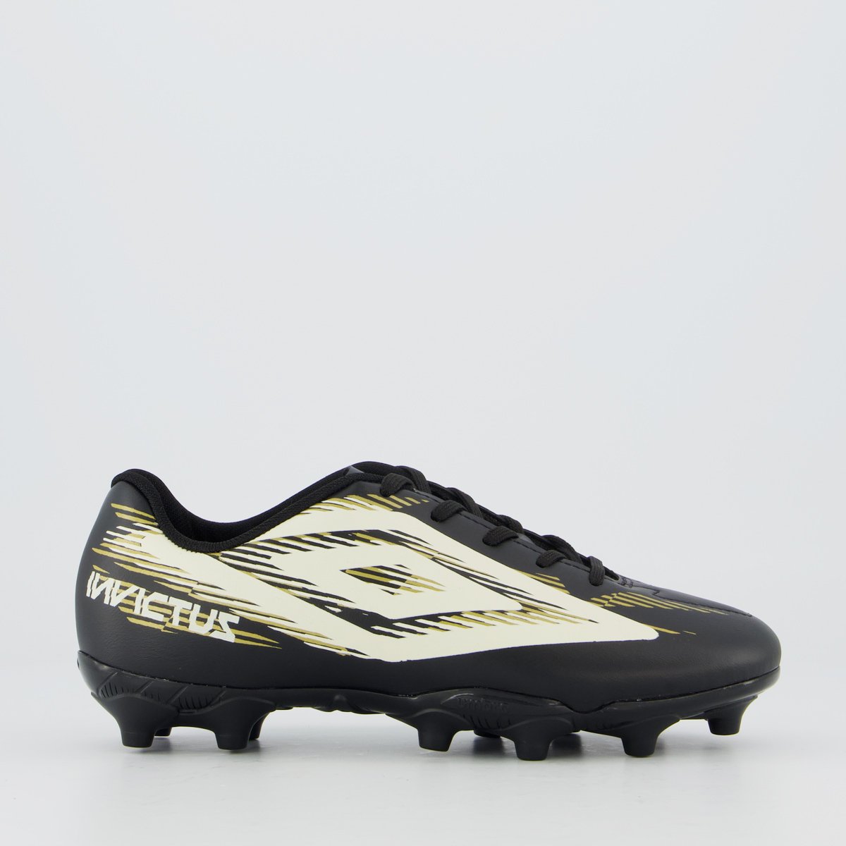 Chuteira Umbro Invictus Campo Juvenil Preta e Branca