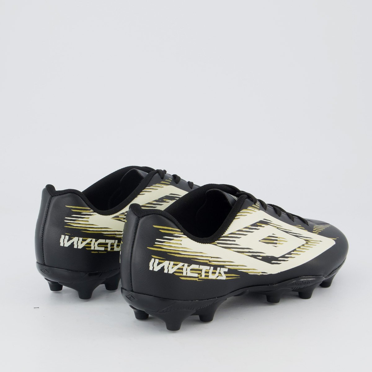 Chuteira Umbro Invictus Campo Juvenil Preta e Branca Preto 3