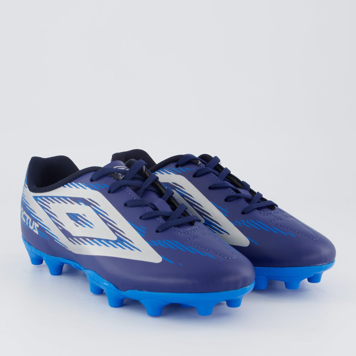 Chuteira Umbro Invictus Campo Juvenil Azul e Cinza Azul 2