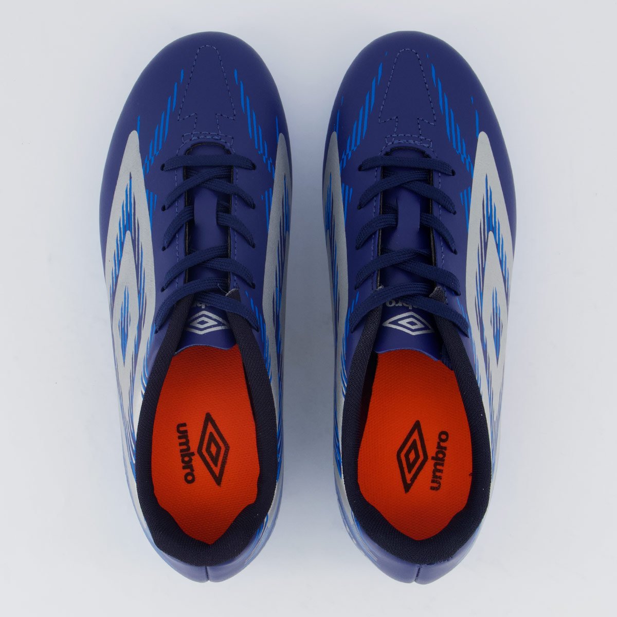 Chuteira Umbro Invictus Campo Juvenil Azul e Cinza Azul 4