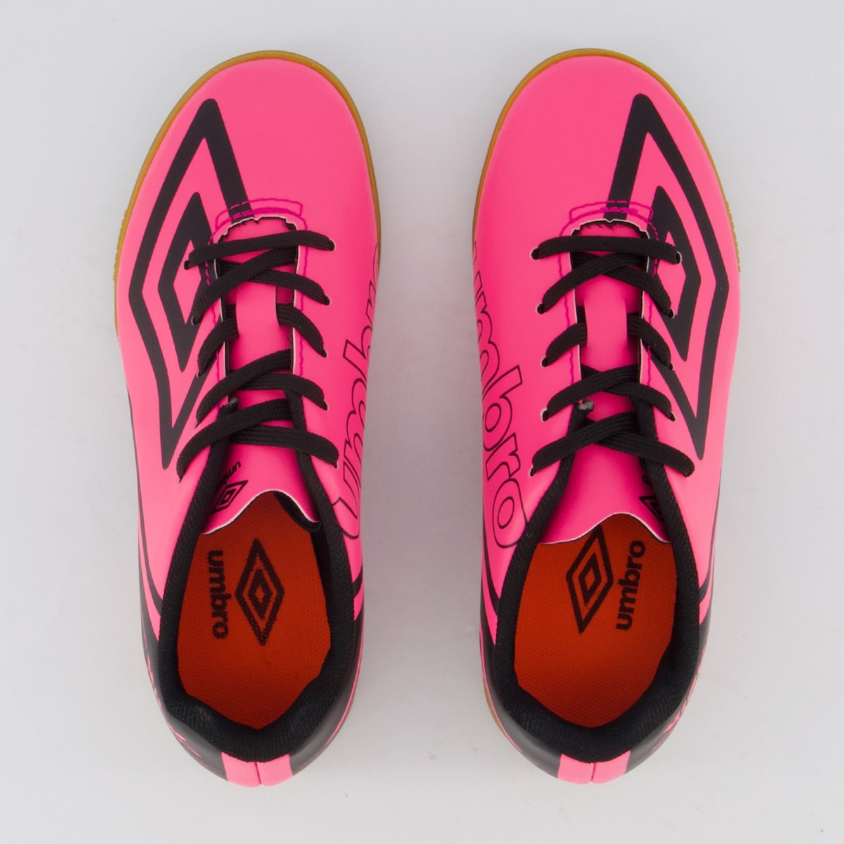 Chuteira Umbro Kick Futsal Juvenil Rosa e Preta Rosa 4