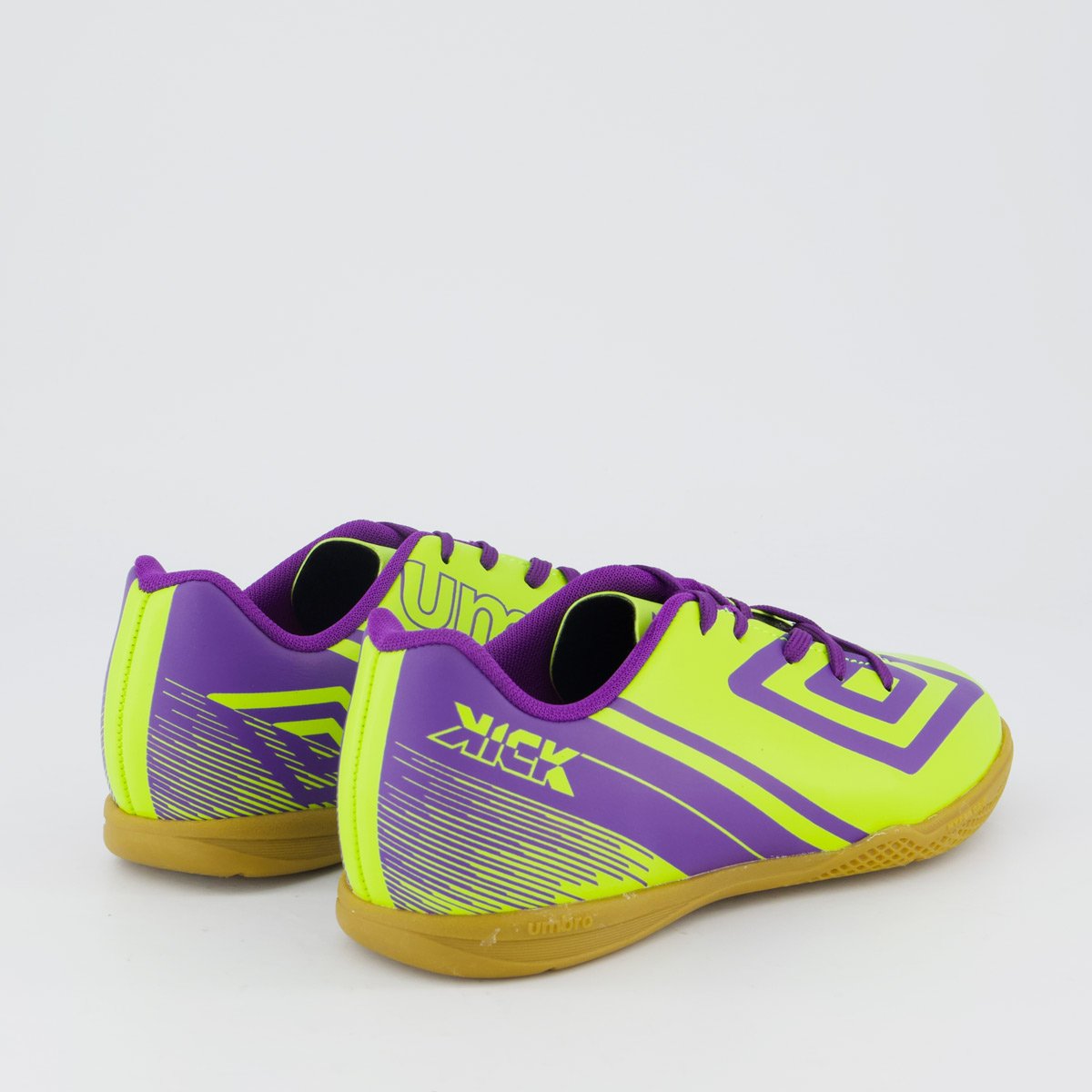 Chuteira Umbro Kick Futsal Juvenil Verde Verde/Roxo 3