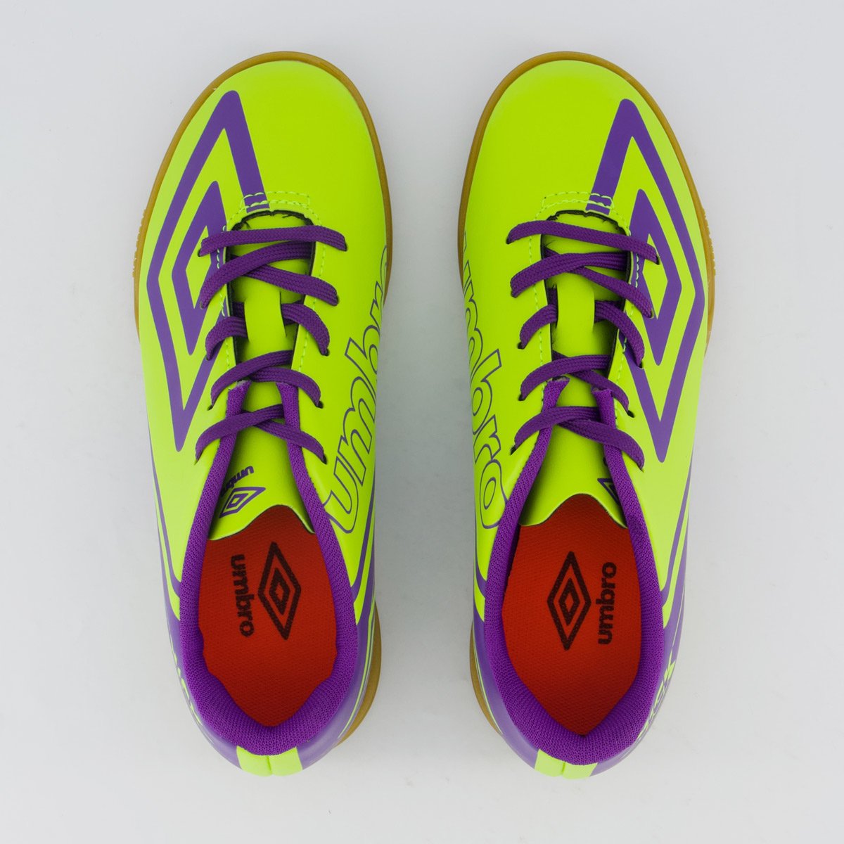 Chuteira Umbro Kick Futsal Juvenil Verde Verde/Roxo 4